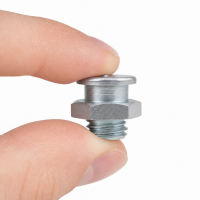 Flachschmiernippel DIN 3404 M1 (Ø16mm) M12 x 1,75 Stahl verzinkt