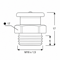 Flachschmiernippel DIN 3404 M1 (Ø16mm) M16 x 1,5 Stahl verzinkt