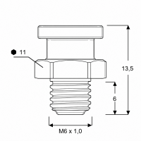 Flachschmiernippel DIN 3404 M4 (Ø10mm) M6 x 1,0 Stahl verzinkt
