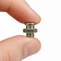 Flachschmiernippel DIN 3404 M4 (Ø10mm) M8 x 1,0 Stahl verzinkt