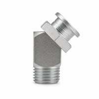 Flachschmiernippel DIN 3404 M1 (Ø16mm) G 1/4" 45° Winkel Stahl verzinkt