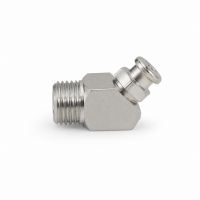 Flachschmiernippel DIN 3404 M4 (Ø10mm) G 1/4" 45° Winkel Stahl verzinkt