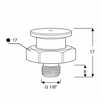 Flachschmiernippel DIN 3404 M1 (Ø16mm) G 1/8" Stahl verzinkt