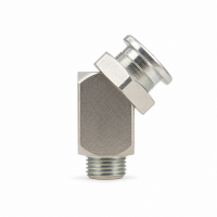 Flachschmiernippel DIN 3404 M1 (Ø16mm) G 1/8" 45° Winkel Stahl verzinkt