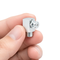 Flachschmiernippel DIN 3404 M4 (Ø10mm) G 1/8" 90° Winkel Stahl verzinkt