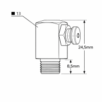 Flachschmiernippel DIN 3404 M4 (Ø10mm) G 1/8" 90° Winkel Stahl verzinkt