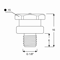 Flachschmiernippel DIN 3404 T1 G 1/8" Stahl verzinkt