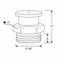 Flachschmiernippel DIN 3404 M1 (Ø16mm) G 3/8" Stahl verzinkt