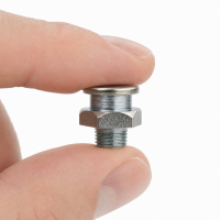 Flachschmiernippel DIN 3404 M1 (Ø16mm) NPT 1/8" Stahl verzinkt
