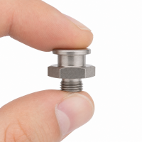 Flachschmiernippel DIN 3404 M1 (Ø16mm) M10 x 1,0 Edelstahl V2A