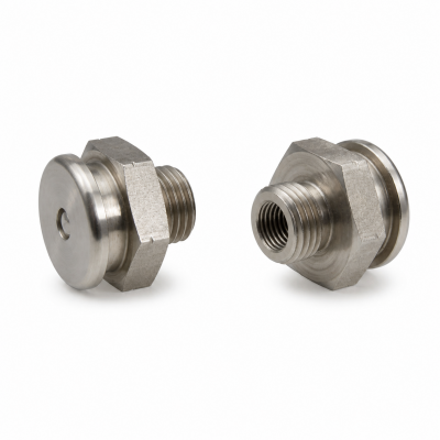 Flachschmiernippel DIN 3404 M22 (Ø22mm) G 1/4" Edelstahl V2A