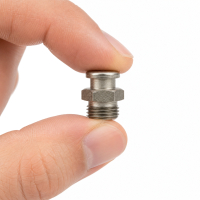 Flachschmiernippel DIN 3404 M4 (Ø10mm) G 1/8" Edelstahl V2A