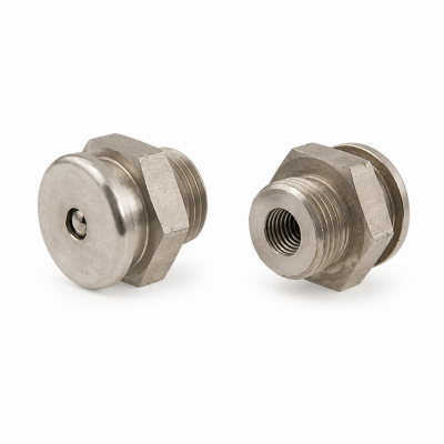 Flachschmiernippel DIN 3404 M22 (Ø22mm) G 3/8" Edelstahl V2A