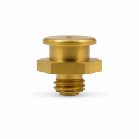 Flachschmiernippel DIN 3404 M1 (Ø16mm) M10 x 1,5 Messing