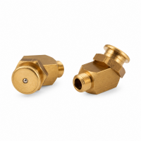 Flachschmiernippel DIN 3404 M1 (Ø16mm) M10 x 1,0 45° Winkel Messing