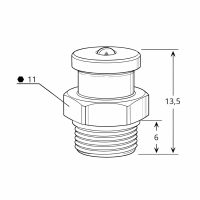 Flachschmiernippel DIN 3404 M4 (Ø10mm) M10 x 1,0 Messing
