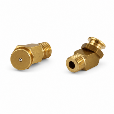 Flachschmiernippel DIN 3404 M1 (Ø16mm) G 1/4" 45° Winkel Messing