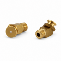 Flachschmiernippel DIN 3404 M1 (Ø16mm) G 1/4" 45° Winkel Messing