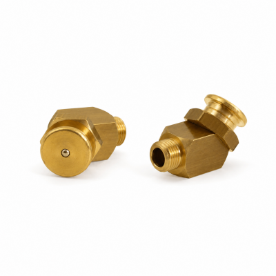 Flachschmiernippel DIN 3404 M1 (Ø16mm) G 1/8" 45° Winkel Messing