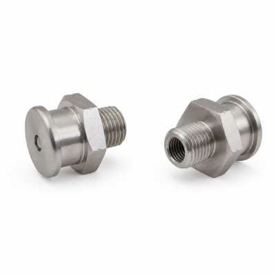 Flachschmiernippel DIN 3404 M22/L (Ø22mm) G 1/4" Edelstahl V4A