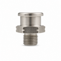 Flachschmiernippel DIN 3404 M22/L (Ø22mm) G 1/4" Edelstahl V4A
