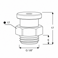 Flachschmiernippel DIN 3404 M1 (Ø16mm) G 1/8" Edelstahl V4A