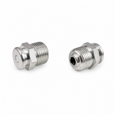 Flachschmiernippel DIN 3404 M1 G 3/8" Stahl verzinkt mit Stabventil
