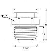 Flachschmiernippel DIN 3404 M1 G 3/8" Stahl verzinkt mit Stabventil