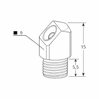 Trichterschmiernippel DIN 3405 D2 M8 x 1,0 Stahl verzinkt