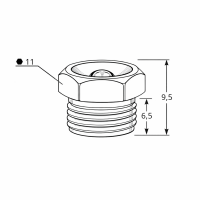 Trichterschmiernippel DIN 3405 D1 M10 x 1,0 Messing