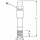 Kegelschmiernippel DIN 71412 A (H4) 41mm mit Schaft UNF 1/4" Stahl verzinkt