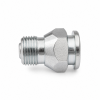 Flachschmiernippel DIN 3404 M22 NPT 3/8" Stahl verzinkt mit Stabventil 60°