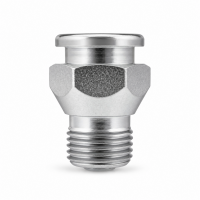 Flachschmiernippel DIN 3404 M22 NPT 3/8" Stahl verzinkt mit Stabventil 60°