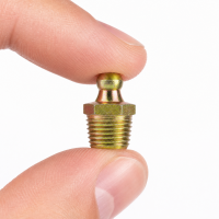 Kegelschmiernippel DIN 71412 A (H1/S) SFG M10 x 1,0 Gewindelänge 8mm Stahl gelb verzinkt