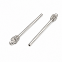Kegelschmiernippel DIN 71412 A UNF 5/16" - 24  mit Verlängerungsrohr 65mm Stahl verzinkt