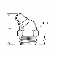 Kugelschmiernippel DIN 3402 K2 R 1/4" Stahl verzinkt