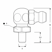Kegelschmiernippel DIN 71412 C (H3A) 5mm Stahl verzinkt