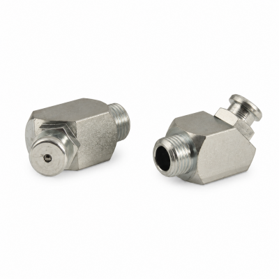 Flachschmiernippel DIN 3404 M4 (Ø10mm) M10 x 1,0 45° Winkel Stahl verzinkt