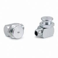 Flachschmiernippel DIN 3404 M1 (Ø16mm) M10 x 1,0 90° Winkel Stahl verzinkt