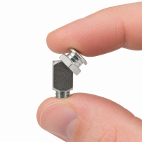 Flachschmiernippel DIN 3404 M1 (Ø16mm) M10 x 1,0 45° Winkel Stahl verzinkt