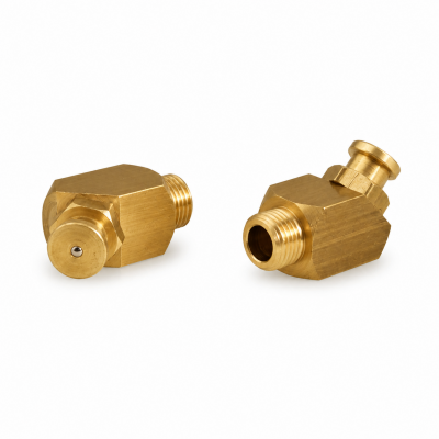 Flachschmiernippel DIN 3404 M4 (Ø10mm) M10 x 1,0 45° Winkel Messing