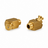 Flachschmiernippel DIN 3404 M4 (Ø10mm) M10 x 1,0 45° Winkel Messing