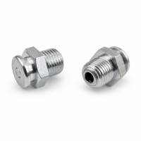 Flachschmiernippel DIN 3404 M1 R 1/4" Stahl verzinkt mit Stabventil