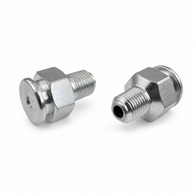 Flachschmiernippel DIN 3404 M22 NPT 1/4" Stahl verzinkt mit Stabventil 30°