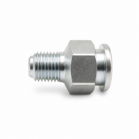 Flachschmiernippel DIN 3404 M22 NPT 1/4" Stahl verzinkt mit Stabventil 30°