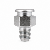 Flachschmiernippel DIN 3404 M22 NPT 1/4" Stahl verzinkt mit Stabventil 30°