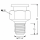 Flachschmiernippel DIN 3404 M22 NPT 1/4" Stahl verzinkt mit Stabventil 30°
