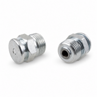 Flachschmiernippel DIN 3404 M22 NPT 1/2" Stahl verzinkt mit Stabventil