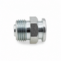 Flachschmiernippel DIN 3404 M22 NPT 1/2" Stahl verzinkt mit Stabventil
