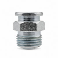 Flachschmiernippel DIN 3404 M22 NPT 1/2" Stahl verzinkt mit Stabventil